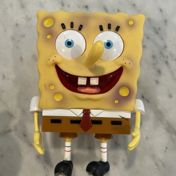 Viacom Other - SpongeBob Squarepants Squeeze Me Talking Figure Viacom 2002 Vintage Nickelodeon